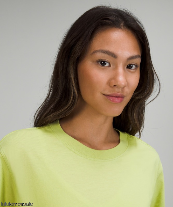 Lululemon Damen DELULU314 | Wasabi All Yours Baumwoll-T-Shirt